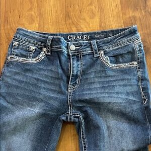 Grace Women's Dark Blue Straight Leg Jeans